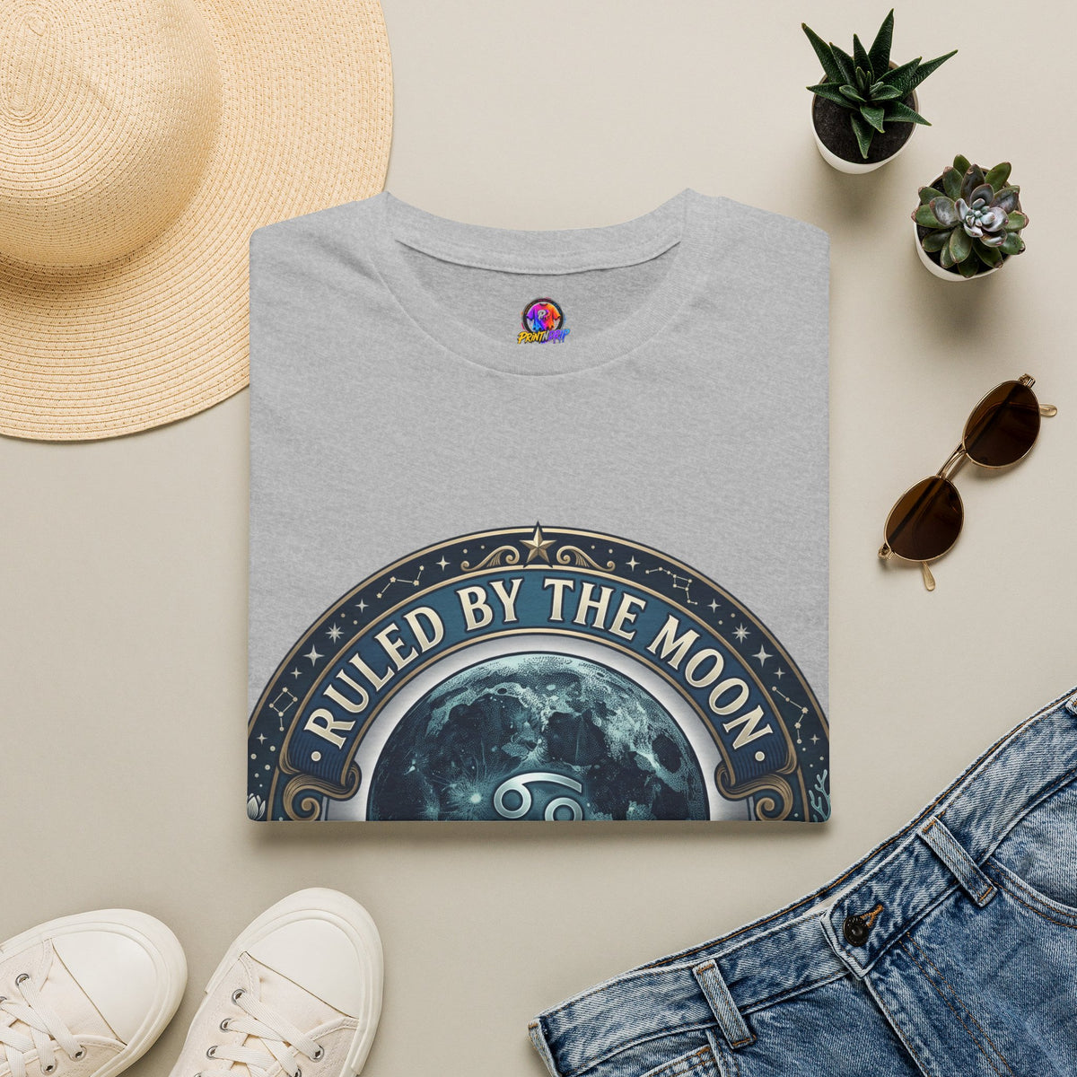 Ruled by the Moon T-Shirt — Moonphase Zodiac Graphic Tee