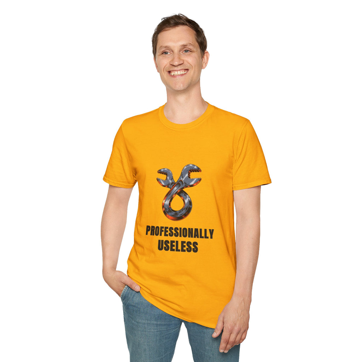 T-Shirt — 'Professionally Useless' Wrench Graphic Tee - Trending Now - August 2026