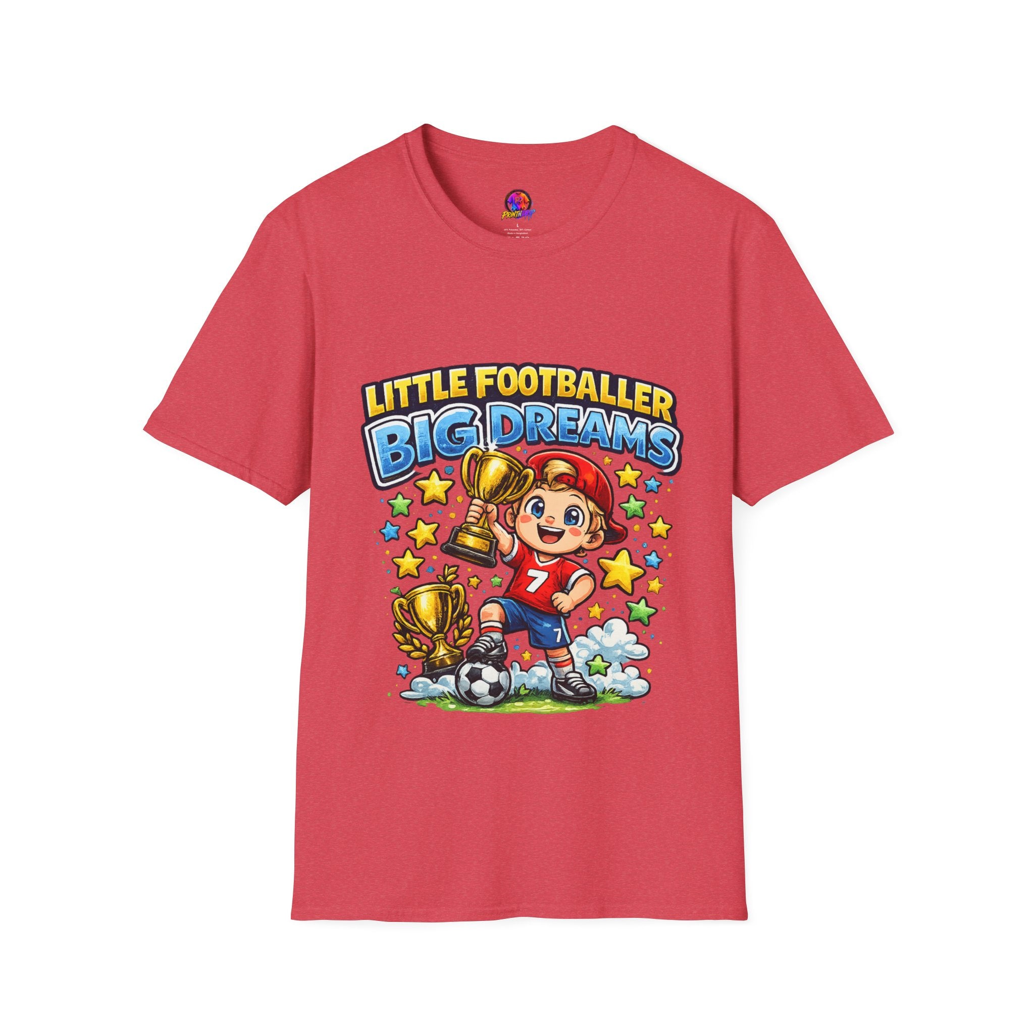 Kids Football T‑Shirt — "Little Footballer Big Dreams" Graphic Tee