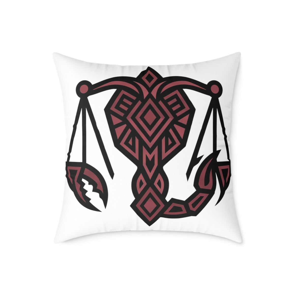 Scorpio Balance Zodiac Square Poly Canvas Pillow