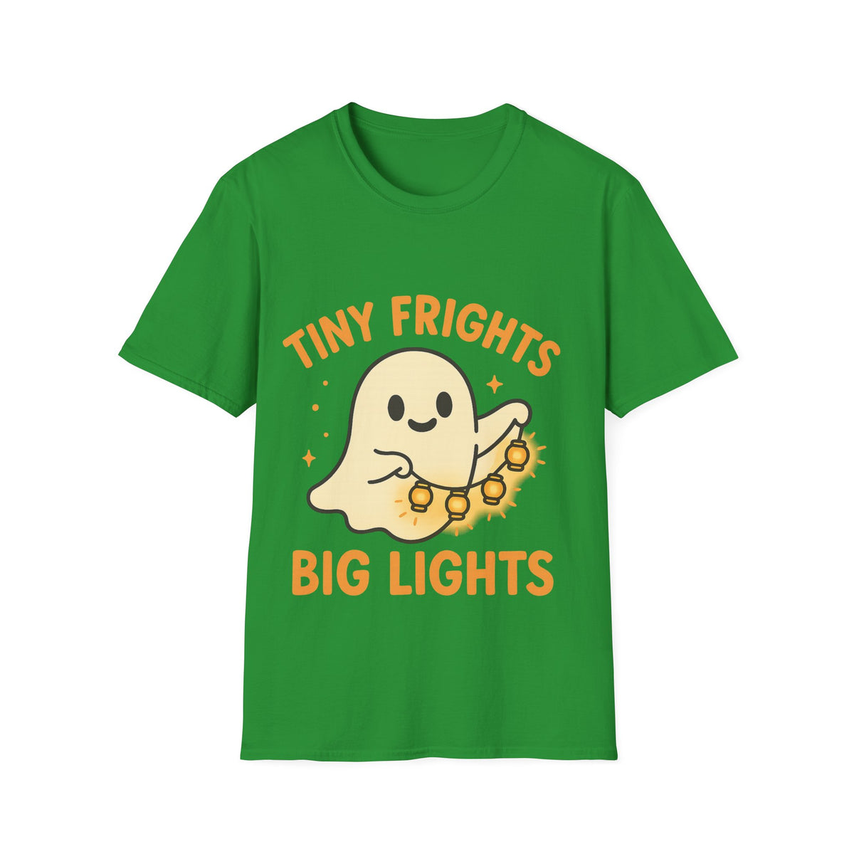 "Tiny Frights Big Lights" Cute Ghost Tee | Spooky Season Halloween T-Shirt - Trending Now - September 2026