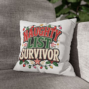 Naughty List Survivor Christmas Pillowcase