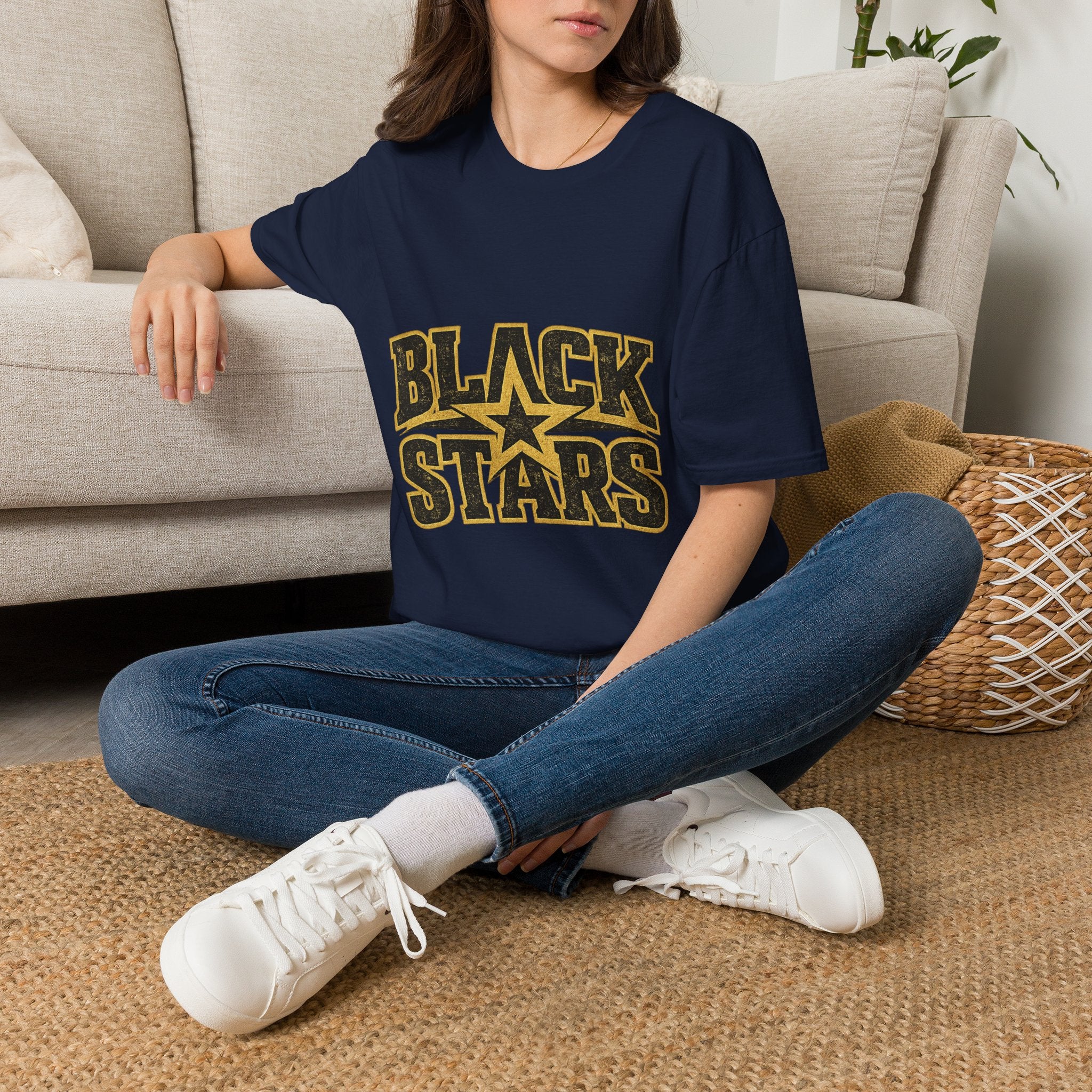 Ghana Black Stars T-Shirt — Bold Vintage Star Logo Tee