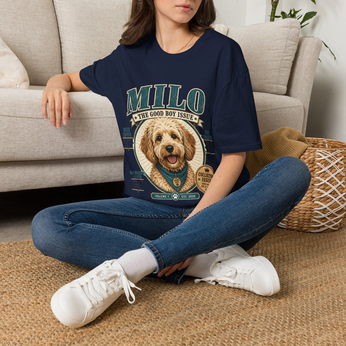 Milo 'The Good Boy Issue' T-Shirt — Cute Dog Portrait Tee