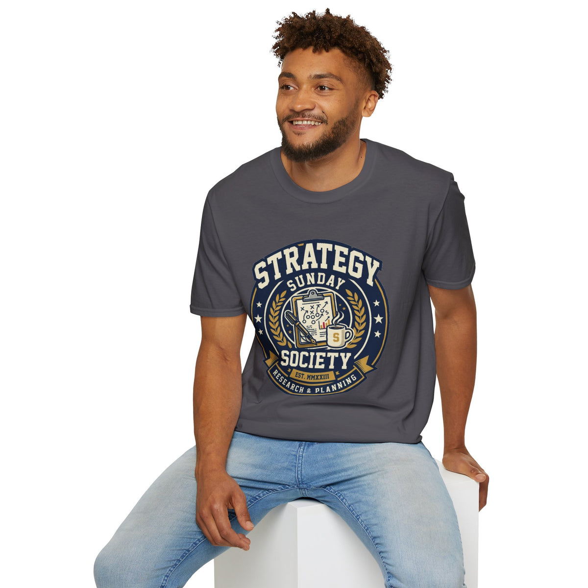 Strategy Society Sunday T‑Shirt — Retro Emblem Gaming / Strategy Club Tee - Trending Now - August 2026