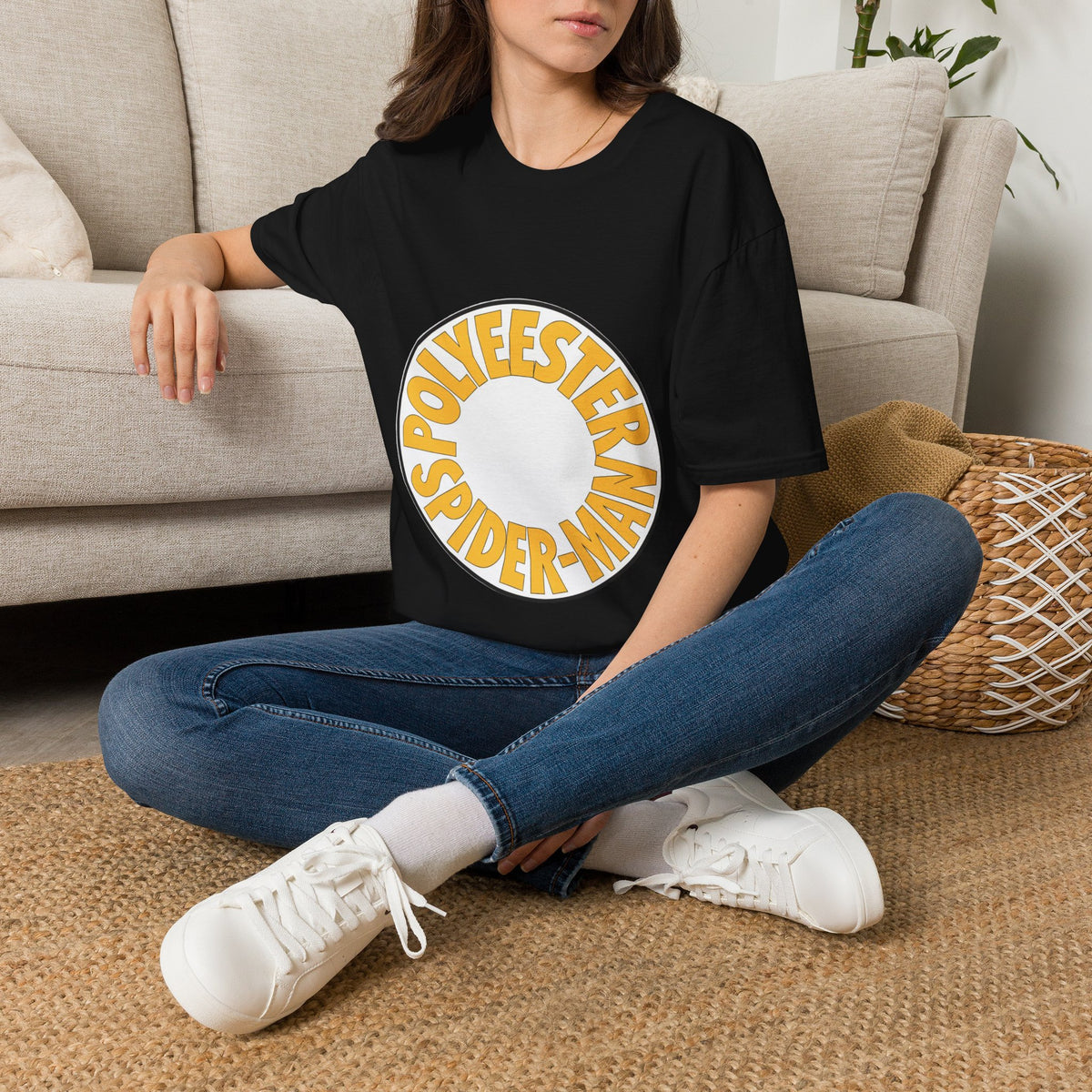 Polyester Spider-Man Retro Circular Tee - Funny Comic Pop Culture Graphic T-Shirt - Trending Now - September 2026