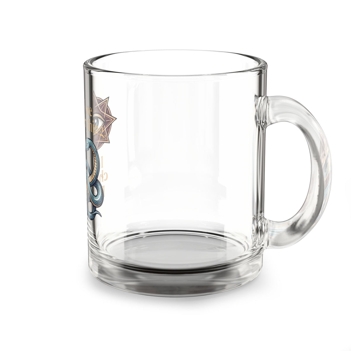 Scorpion Glass Mug Mystic Eye & Snake 10oz Glass Mug — I See Everything, I Just Choose Peace