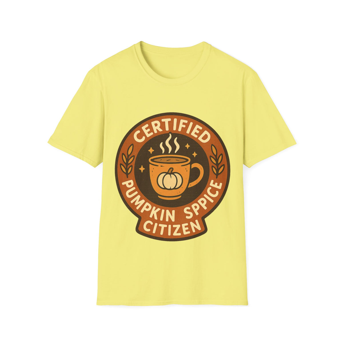 Certified Pumpkin Spice Citizen Badge T-Shirt, Retro Fall Season Coffee Mug Tee - Trending Now - September 2026
