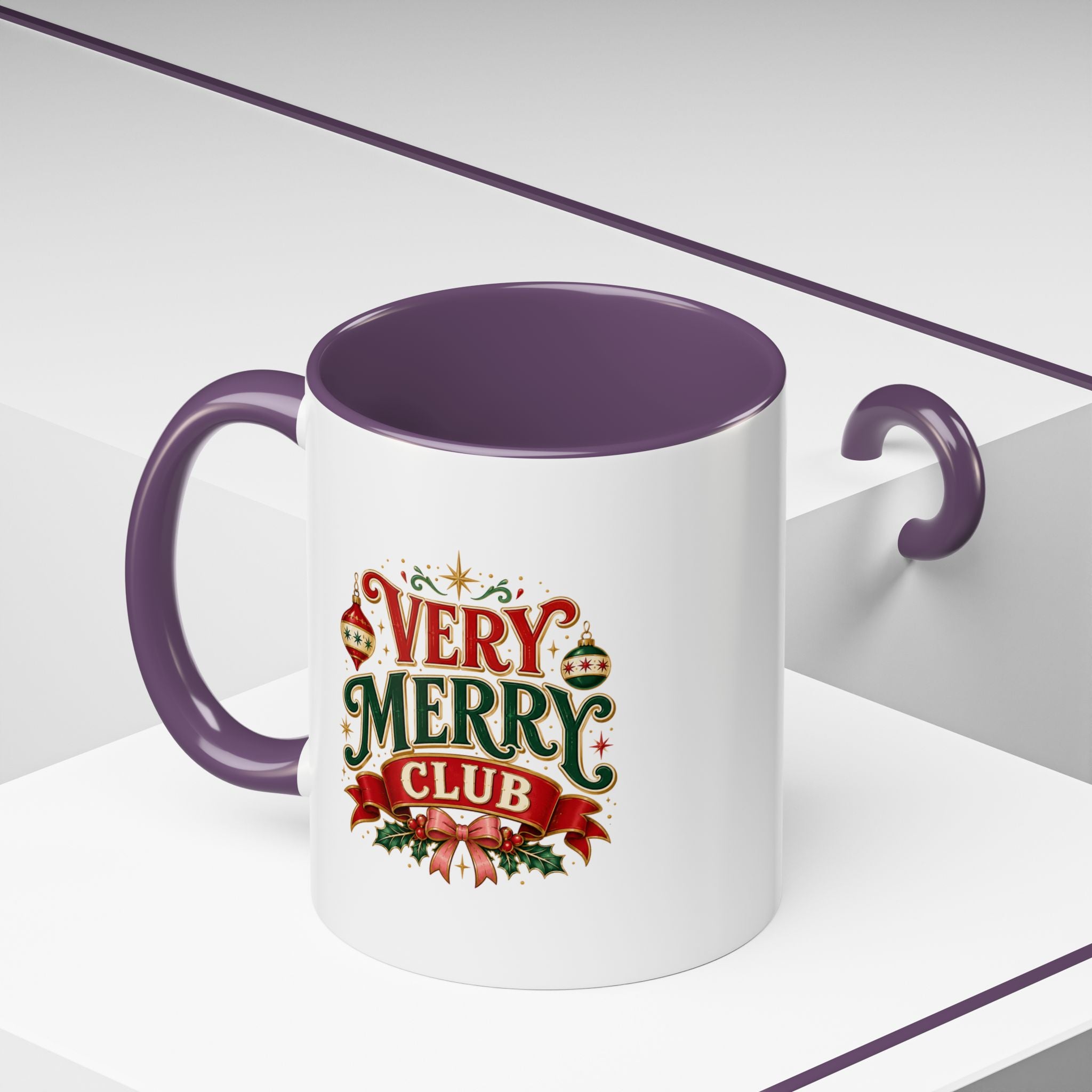 Very Merry Club Coffee Mug — Christmas Holiday Accent Mug