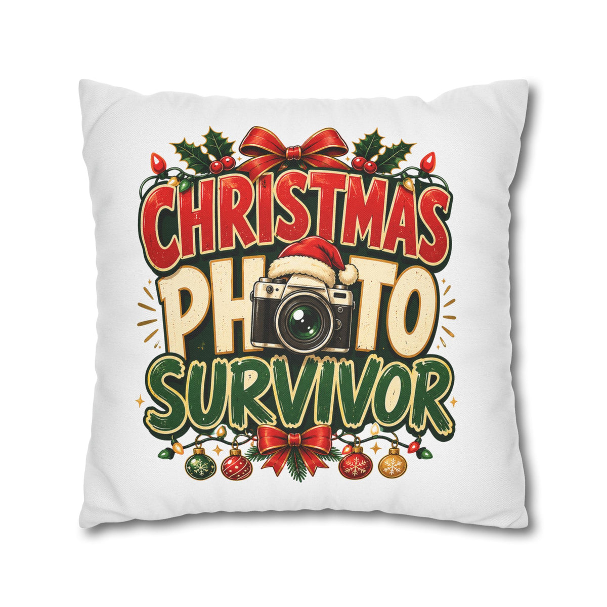 Christmas Photo Survivor Pillowcase