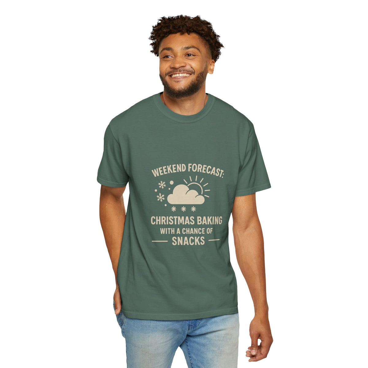 Christmas Baking T-Shirt — "Weekend Forecast: Christmas Baking with a Chance of Snacks"- Trending Now - October 2026