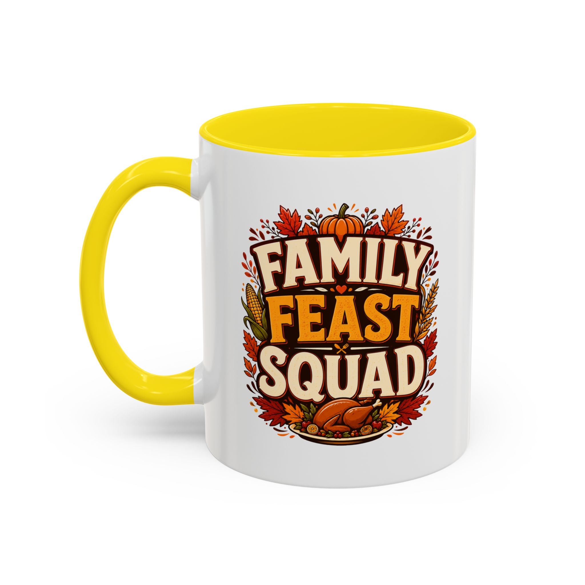 Thanksgiving Mug Family Feast Squad Coffee Mug — Thanksgiving Fall Holiday Accent Mug