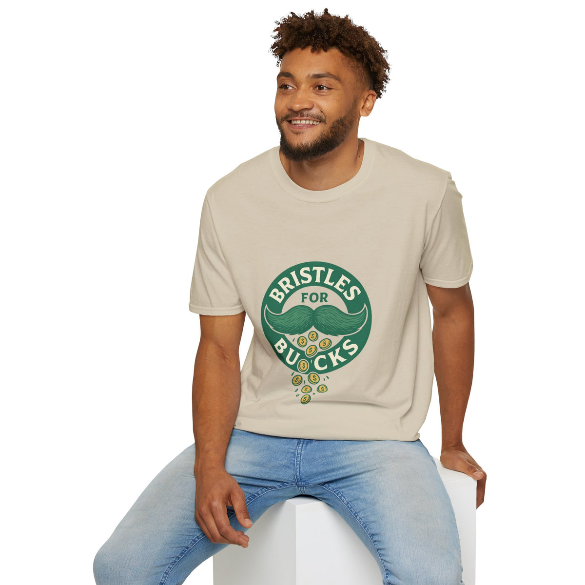 Bristles for Bucks T‑Shirt — Vintage Green Charity Donation Logo Tee - Trending Now - October 2026