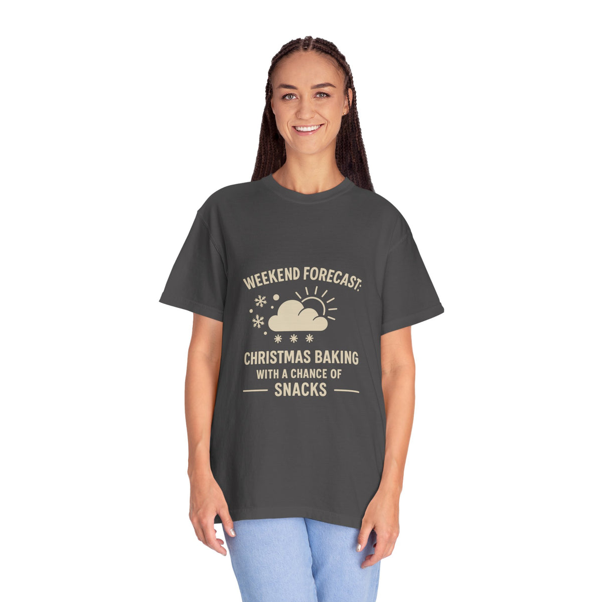 Christmas Baking T-Shirt — "Weekend Forecast: Christmas Baking with a Chance of Snacks"- Trending Now - October 2026