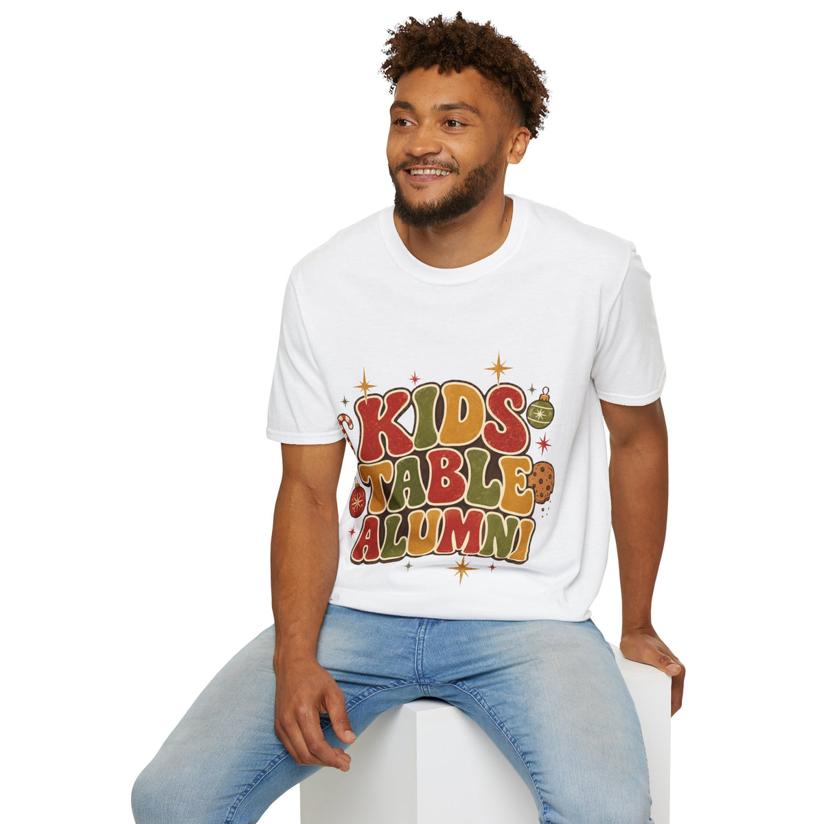 Kids Table Alumni T-Shirt — Retro Holiday Family Dinner Tee
