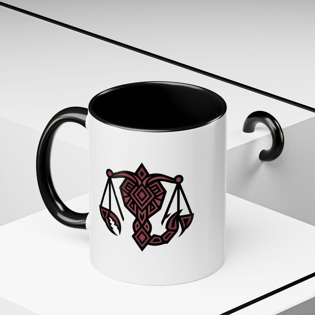 Scorpio Zodiac Scales Coffee Mug — Zodiac Balance Accent Mug