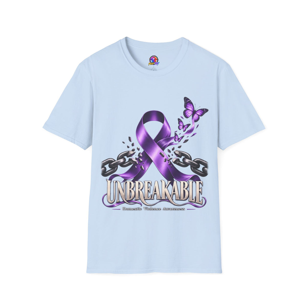 Unbreakable Purple Ribbon T-Shirt —Domestic Violence  Awareness Support Tee
