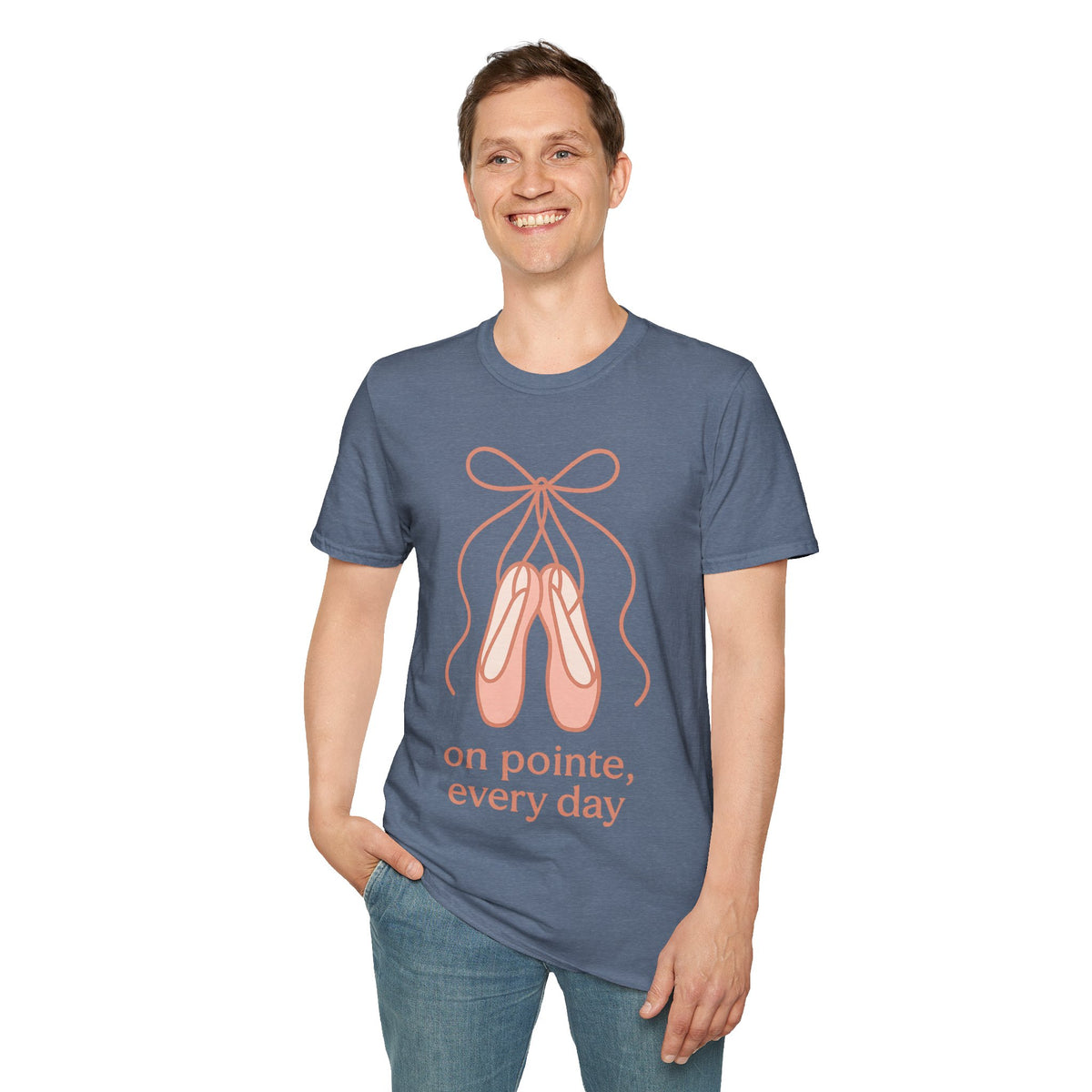 "On Pointe Every Day" Ballet Pointe Shoes Tee - Cute Coquette Balletcore Aesthetic White T-Shirt - Trending Now - September 2026
