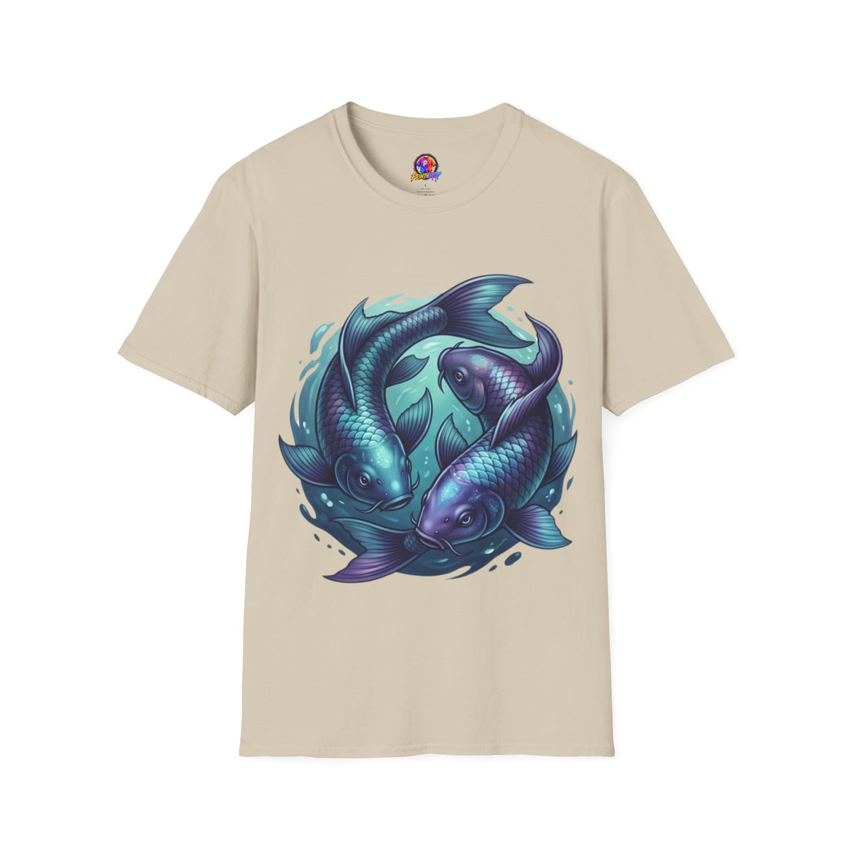 Pisces Zodiac Koi Fish Tee — Yin Yang Aquatic Graphic T-Shirt