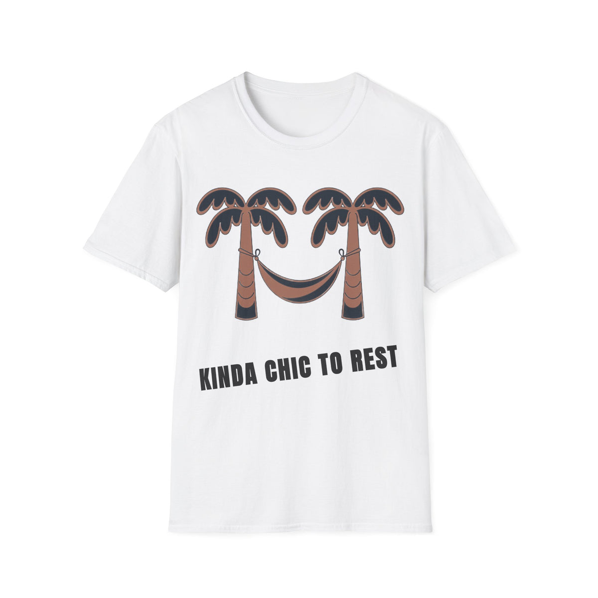 Palm Trees & Hammock T-Shirt — "Kinda Chic to Rest" Tropical Relaxed Tee - Trending Now - September 2026