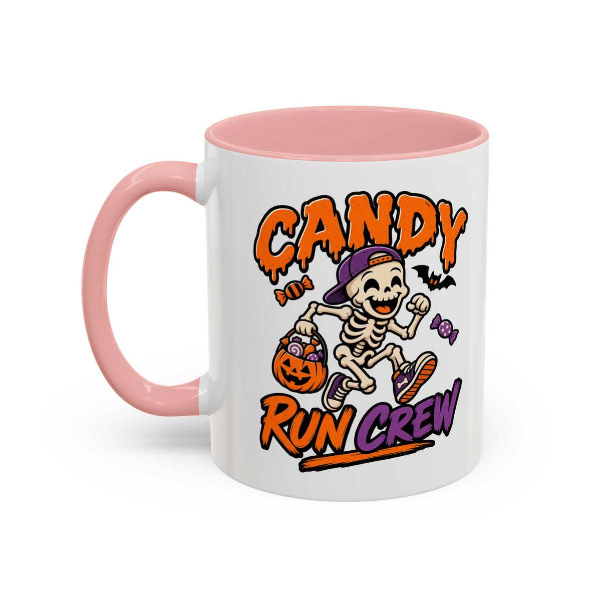 Candy Run Crew Coffee Mug — Halloween Skeleton Trick-or-Treat Accent Mug (11/15oz)