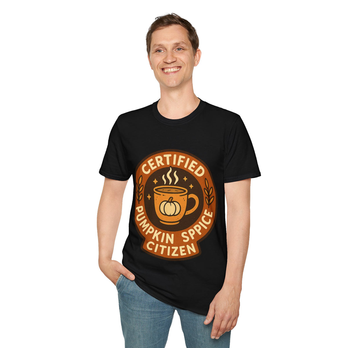 Certified Pumpkin Spice Citizen Badge T-Shirt, Retro Fall Season Coffee Mug Tee - Trending Now - September 2026