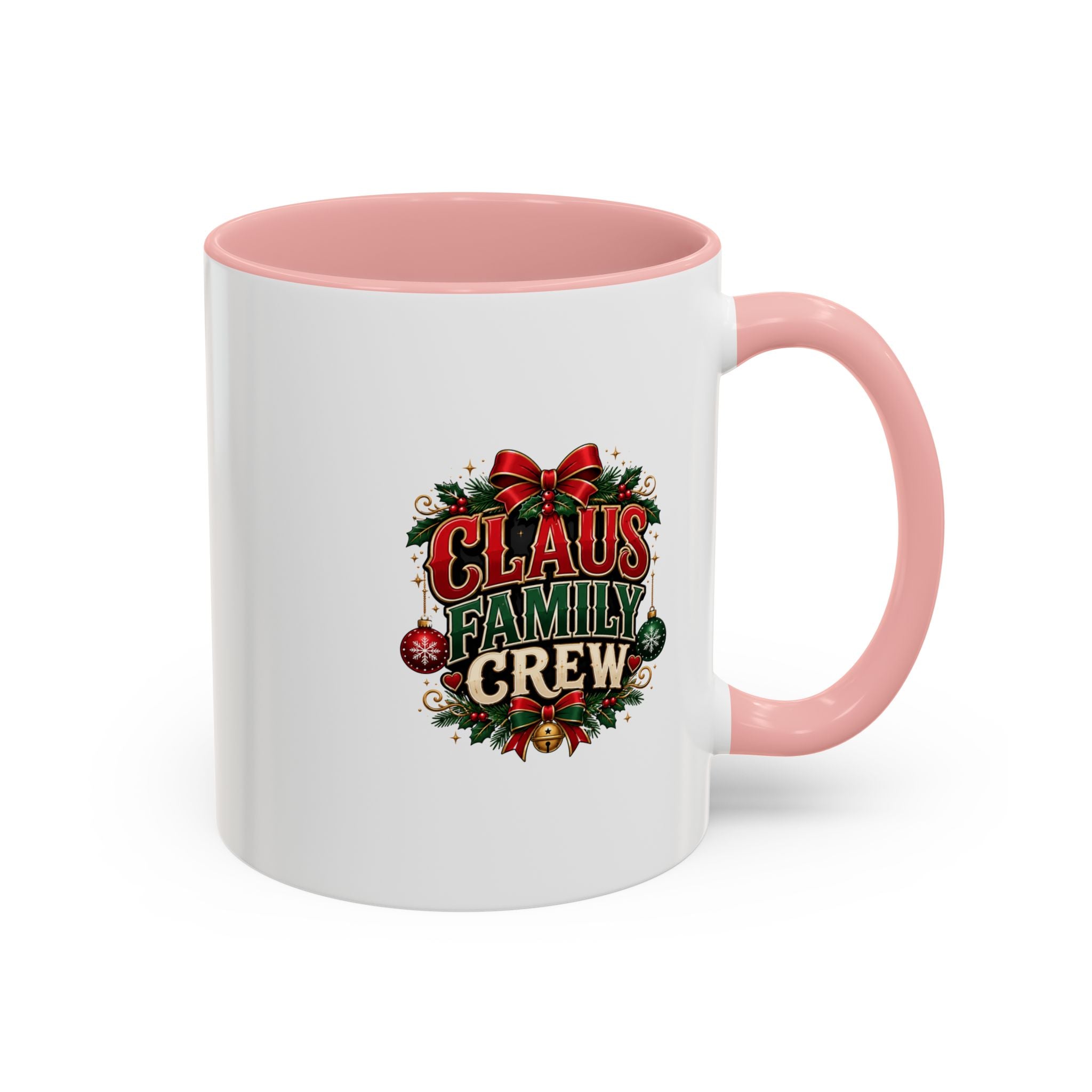 Claus Family Crew Accent Coffee Mug – Holiday Christmas Tea & Coffee Cup