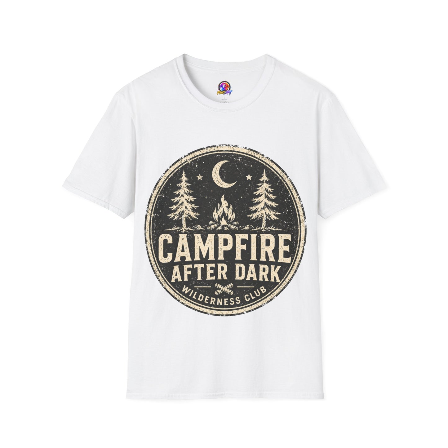 Campfire After Dark Tee — Vintage Wilderness Camping T-Shirt