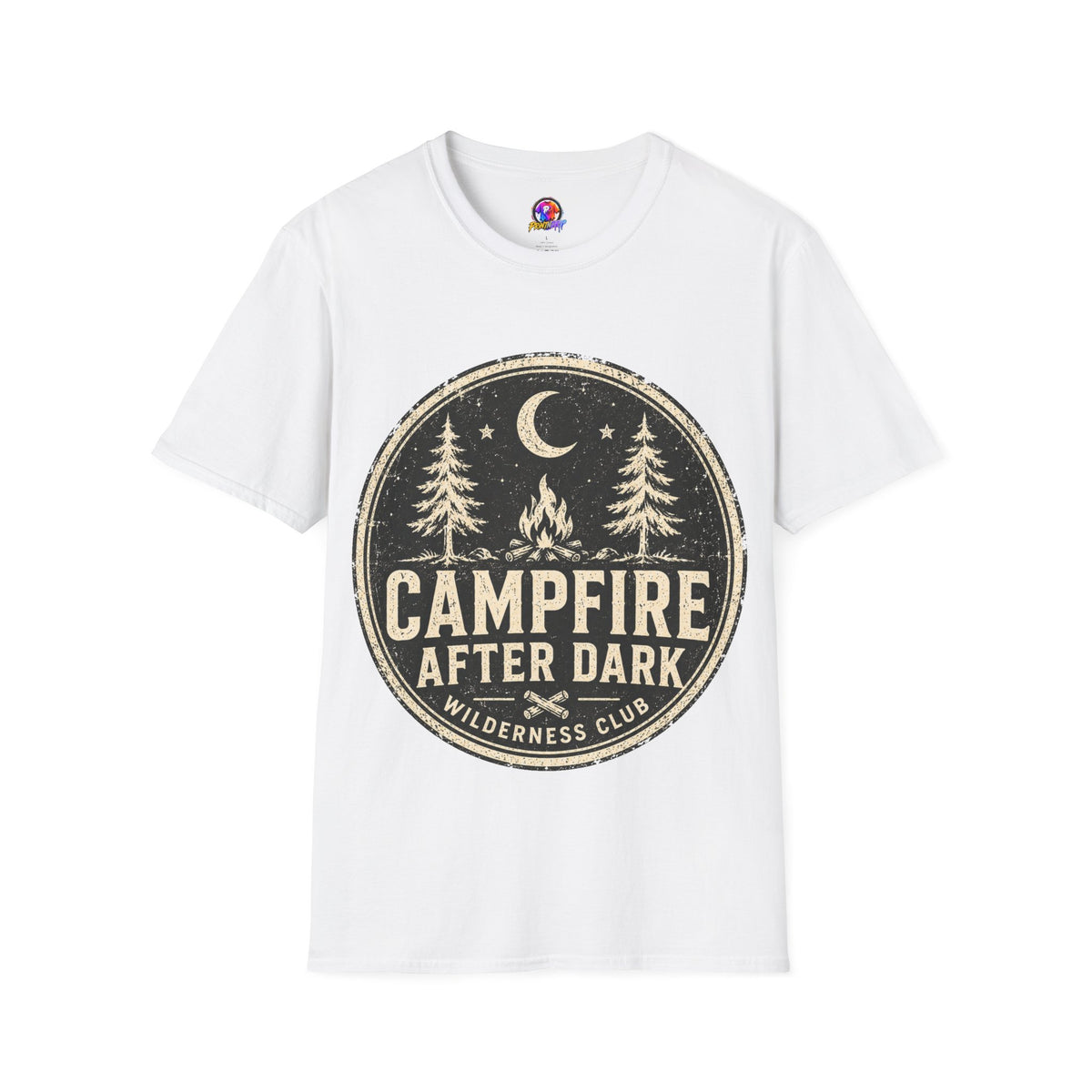Campfire After Dark Tee — Vintage Wilderness Camping T-Shirt