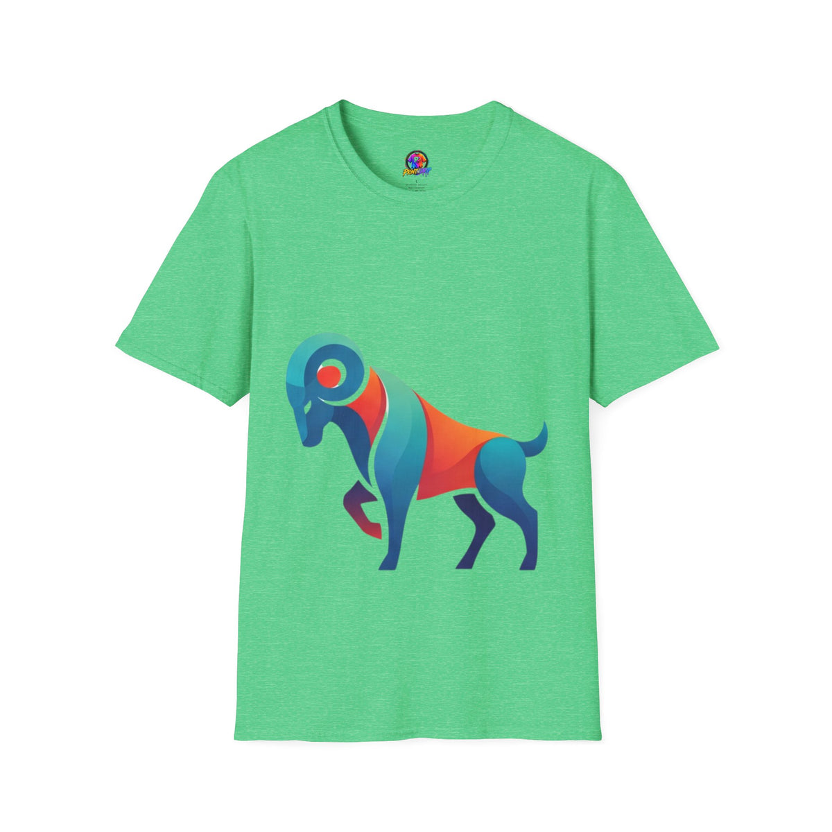 Ram Graphic T-Shirt — Colorful Geometric Sheep/Goat Art