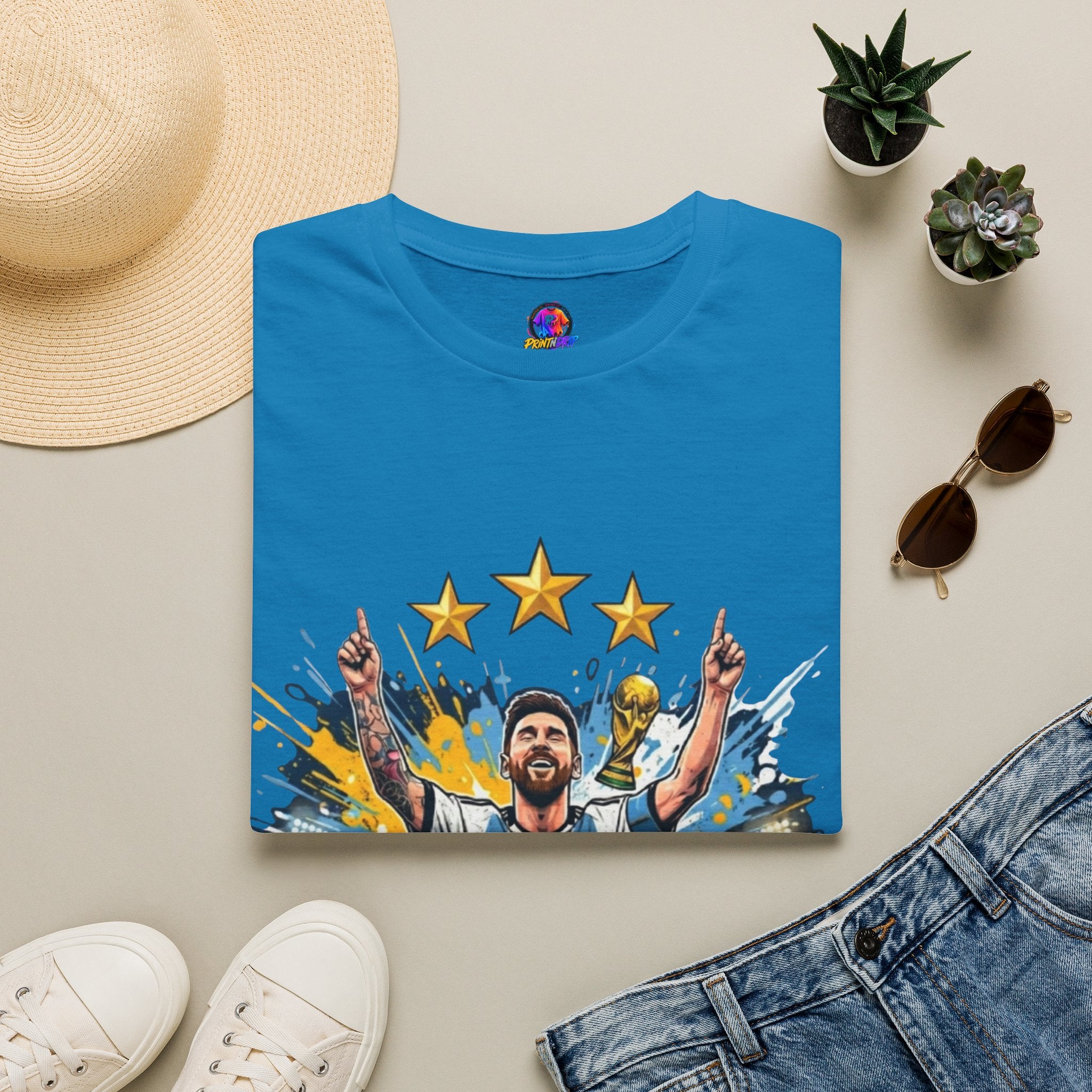 Argentina Messi Soccer T‑Shirt — World Cup Champion Fan Tee