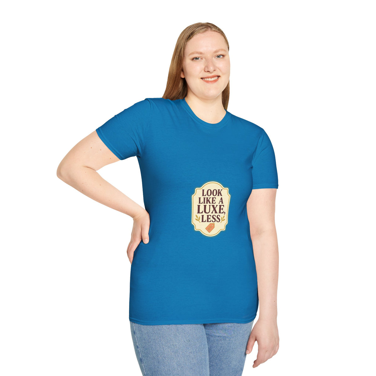 T-Shirt — "Look Like a Luxe Less" Retro Badge Graphic Tee - Trending Now - October 2026