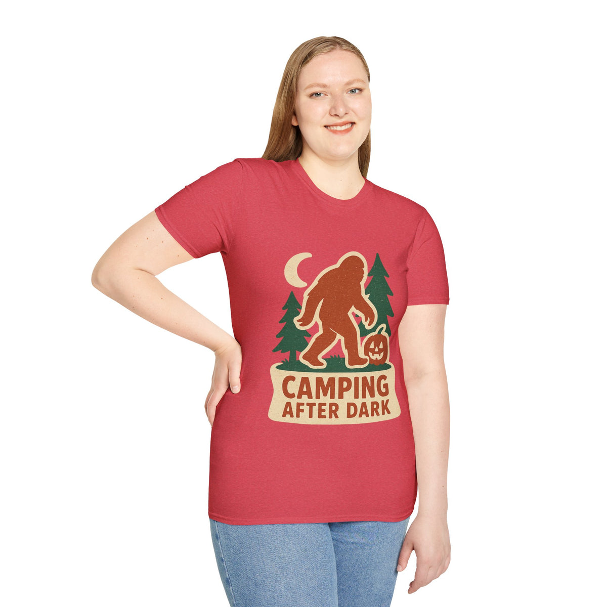 Camping After Dark T‑Shirt — Retro Bigfoot Camp Graphic Tee - Trending Now - August 2026