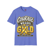 Childhood Cancer Awareness T-Shirt — "Courage Wears Gold"