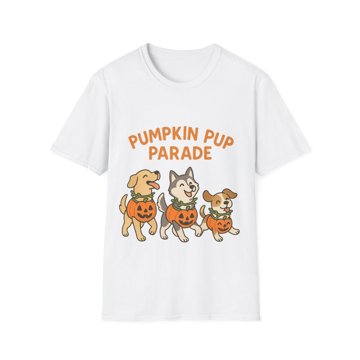 Pumpkin Pup Parade Graphic Tee, Cute Halloween Dogs Fall Season T-Shirt - Trending Now - September 2026