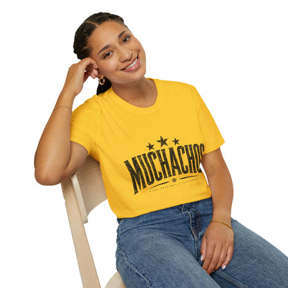 Muchachos Graphic T‑Shirt — Vintage Distressed Crew Tee - Argentina Song, slogan, favorite chant
