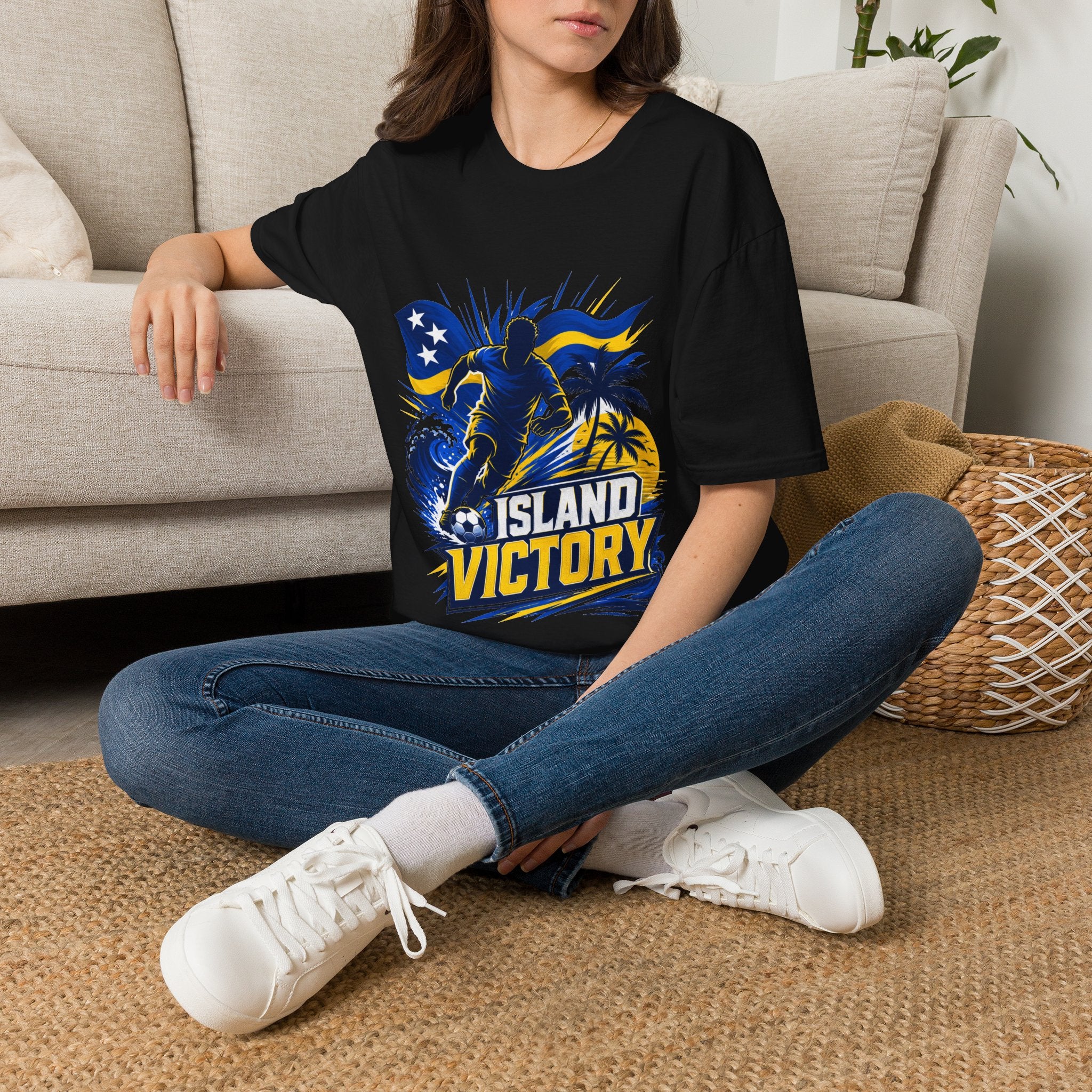Curacao Island Victory T-Shirt — Tropical Surf Soccer Graphic Tee