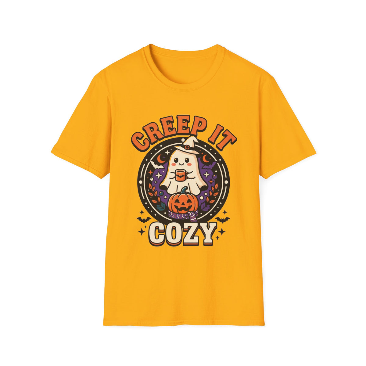 Creep It Cozy T-Shirt — Cute Spooky Ghost Graphic Tee for Halloween & Fall - Trending Now - August 2026