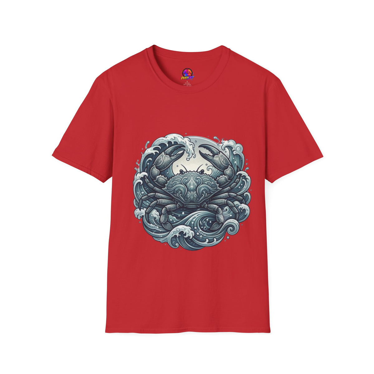 Cancer Zodiac Crab & Waves T-Shirt — Nautical Ocean Art Tee