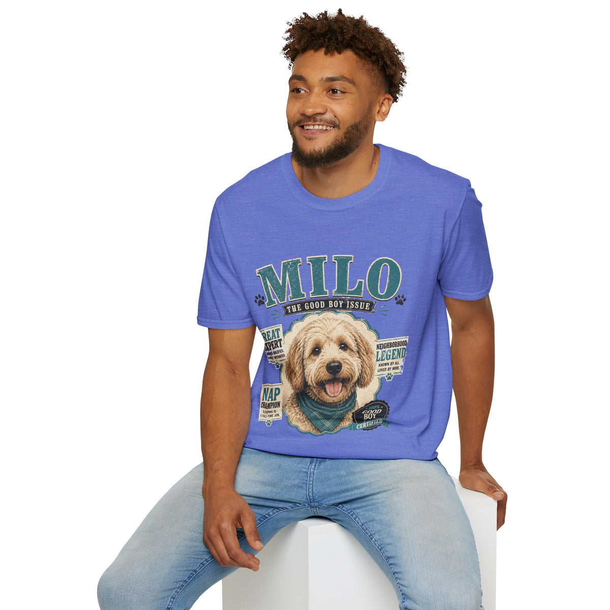 Milo "The Good Boy Issue" Dog Portrait T-Shirt