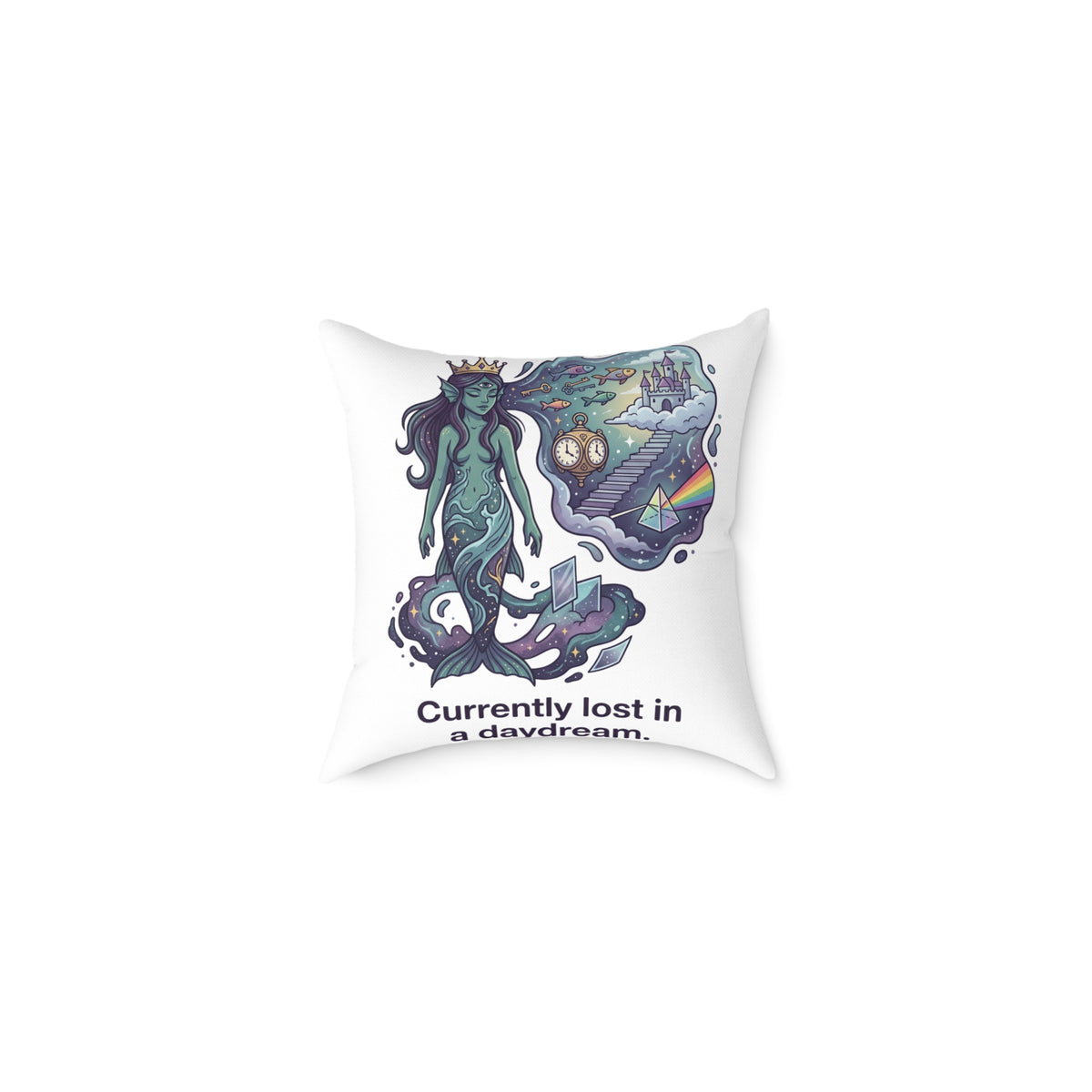 Pisces Zodiac Currently Lost In A Daydream Square Poly Canvas Pillow