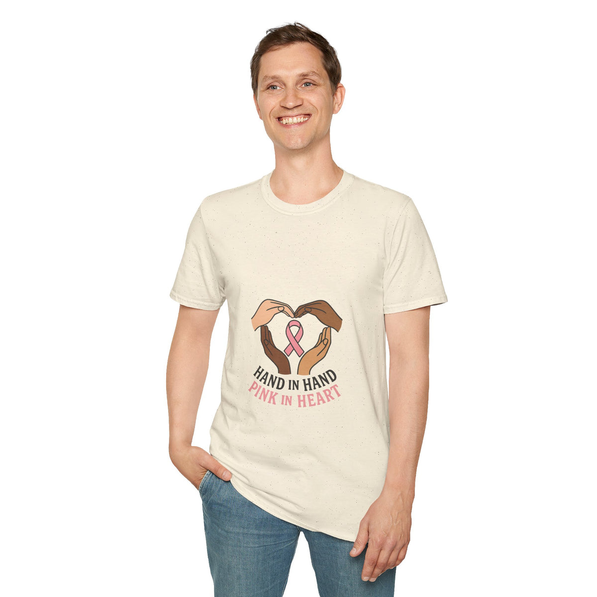 Breast Cancer Awareness T-Shirt — "Hand in Hand, Pink in Heart" Support Tee - Trending Now - October 2026