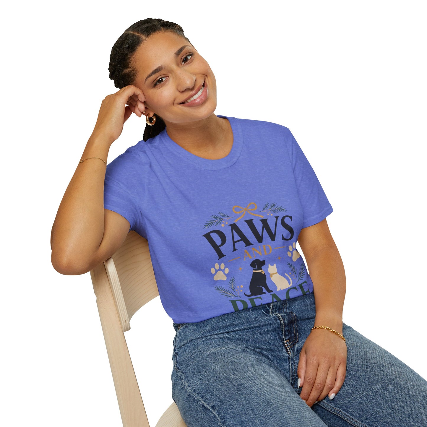 Paws and Peace T-Shirt — Cozy Pet Lover Tee
