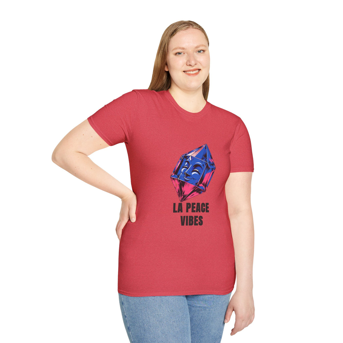 Peace Vibes T-Shirt — Blue Crystal Smiling Buddha Graphic Tee - Trending Now - August 2026