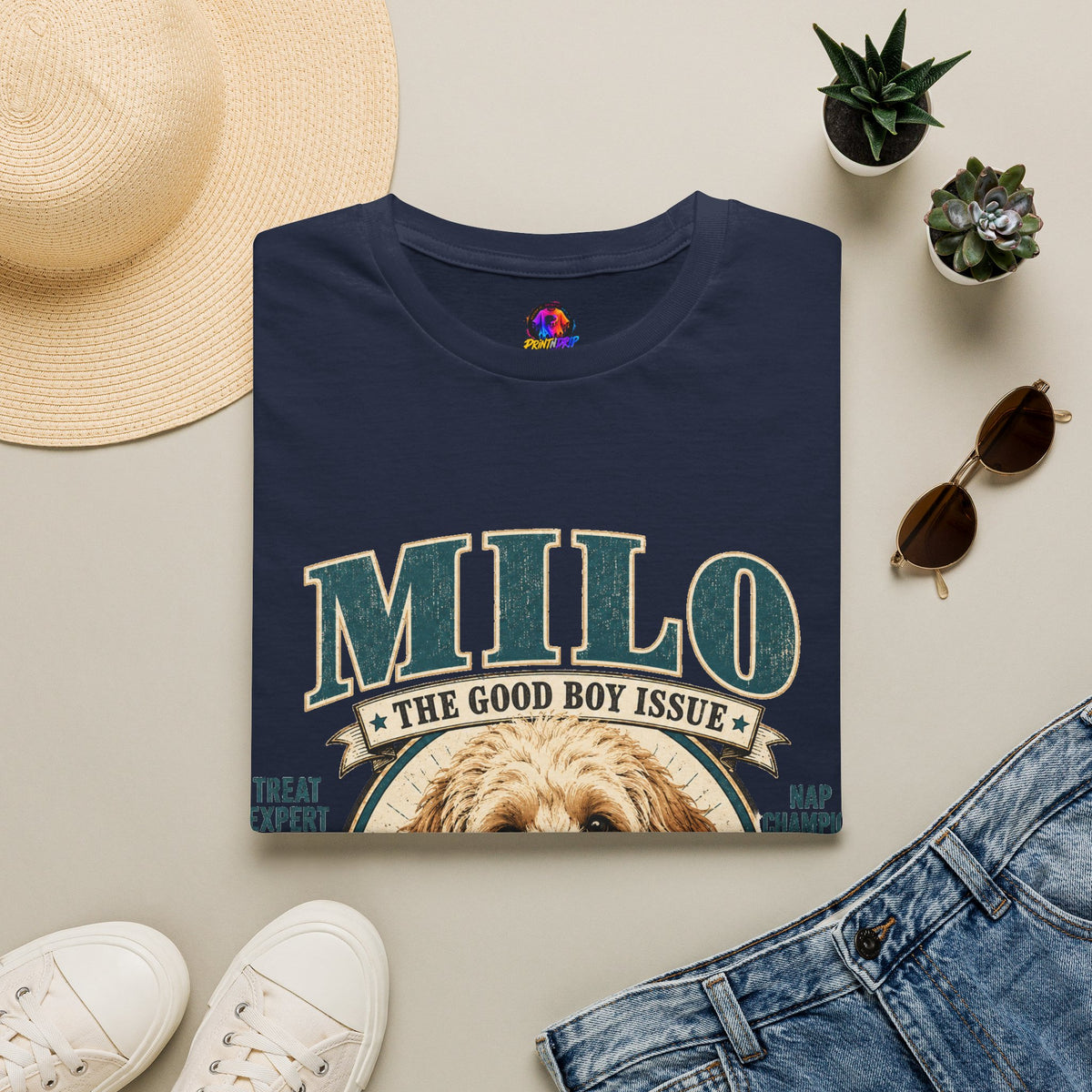 Milo 'The Good Boy Issue' T-Shirt — Cute Dog Portrait Tee