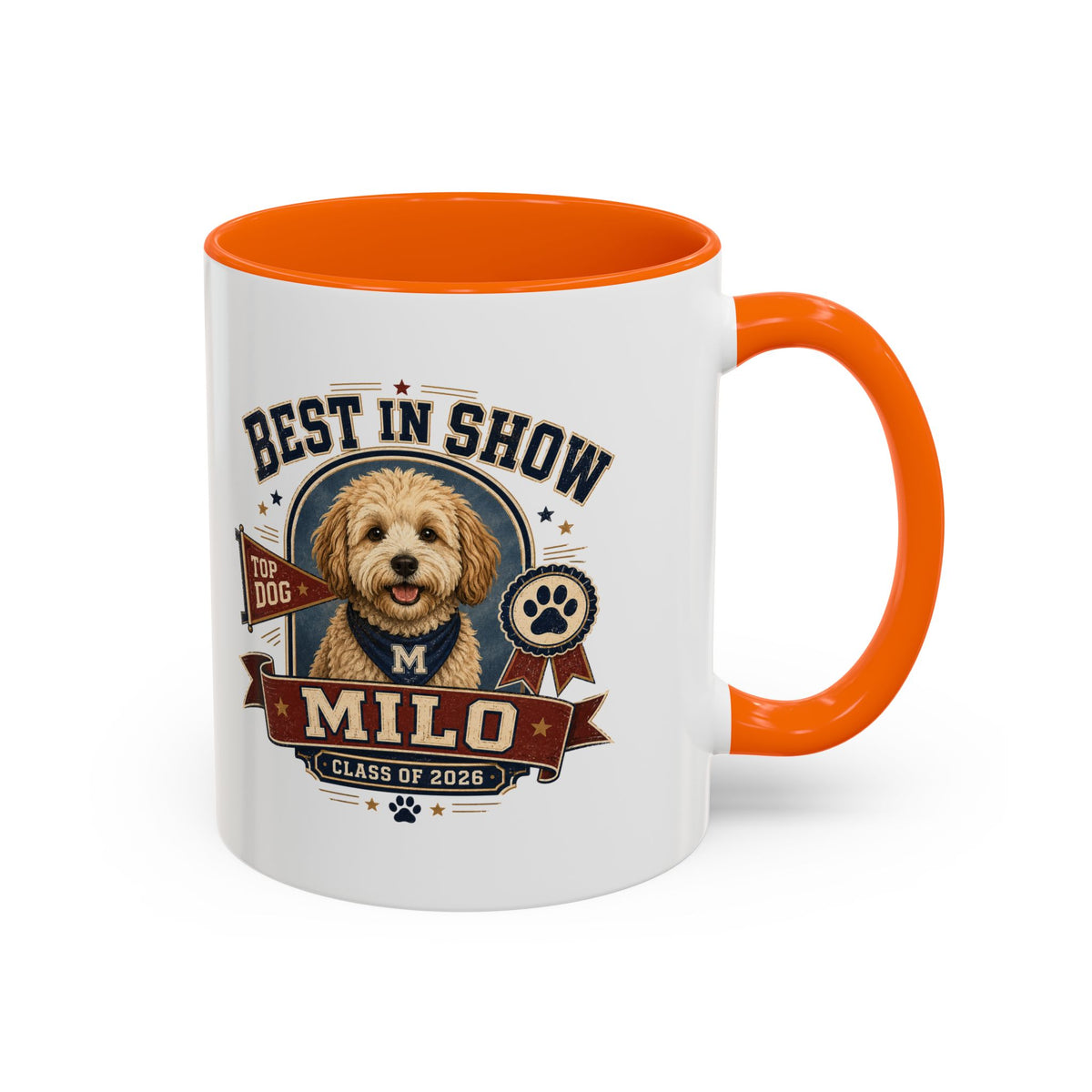 Milo Bailey Dog Dad Mom Best in Show Milo Coffee Mug — Personalized Dog Portrait Accent Mug
