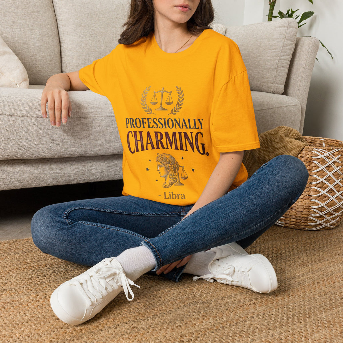 Professionally Charming Libra T-Shirt — Zodiac Scales Astrology Tee