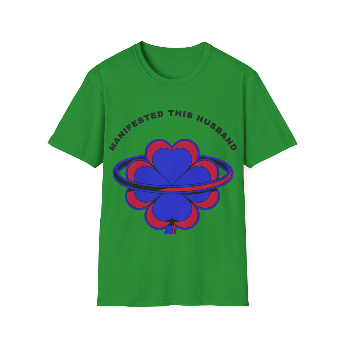 Manifested This Husband T-Shirt — Psychedelic Four-Leaf Clover Graphic Tee - Trending Now - September 2026