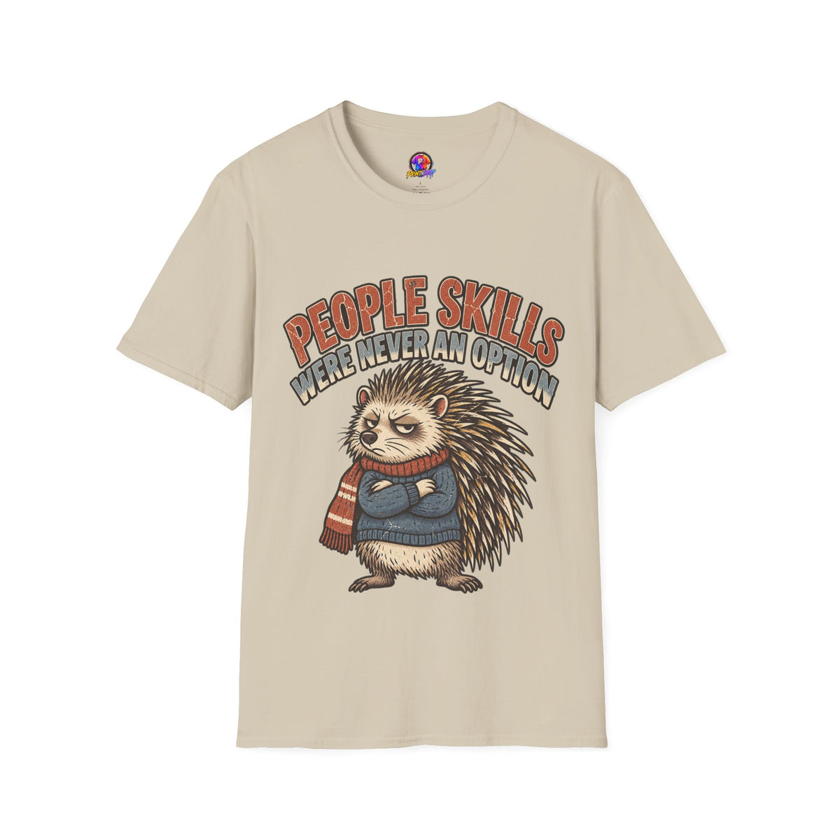 People Skills Were Never An Option T-Shirt — Funny Introvert Porcupine Graphic Tee