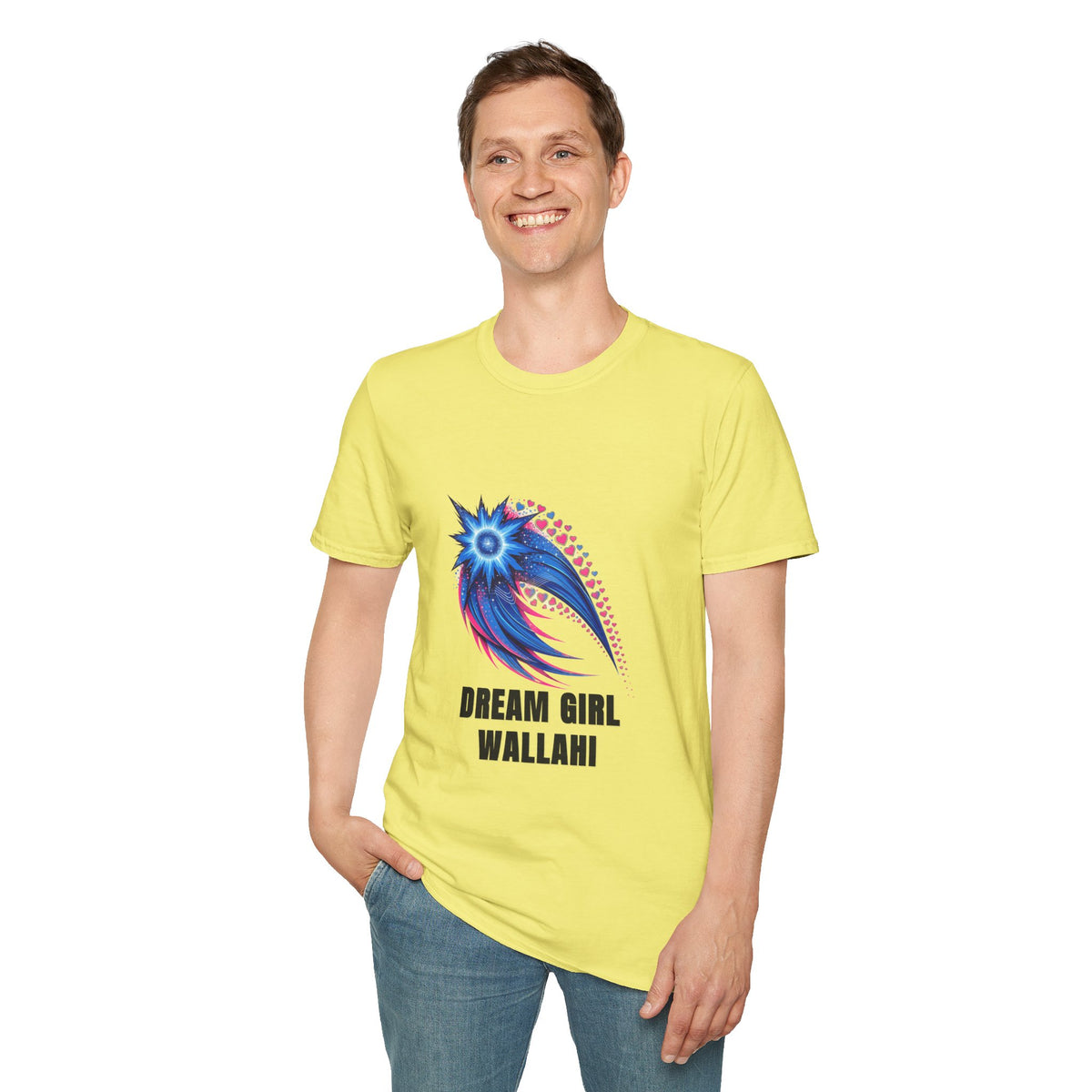Dream Girl T-Shirt — Blue Starburst Heart Graphic ("Dream Girl Wallah") - Trending Now - August 2026